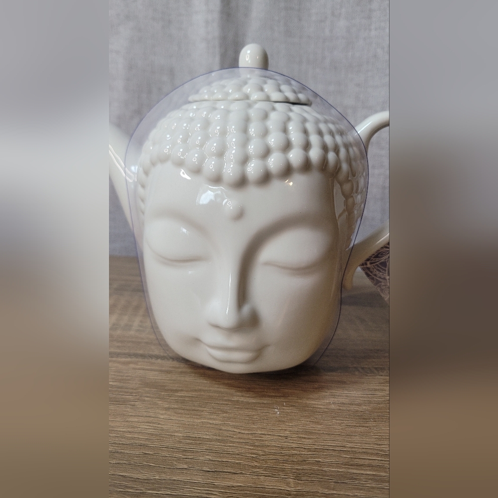 Buddha Head Teapot Tea Set Porcelain - Picture 3 of 11